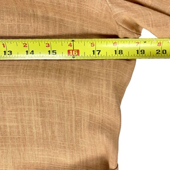 Girl And The Sun Dress Womens Size Medium Tan Linen Button Front Summer Mini - Picture 11 of 16
